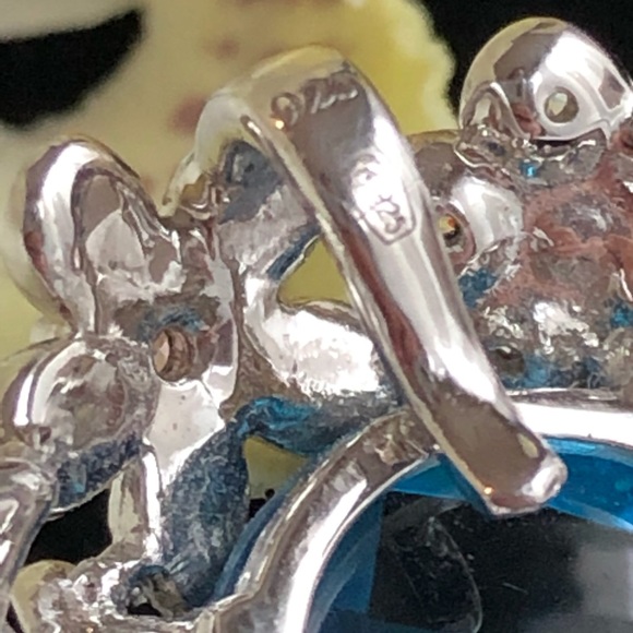 🔹Sterling Silver Pendant with Topaz 🌸 - Picture 4 of 7